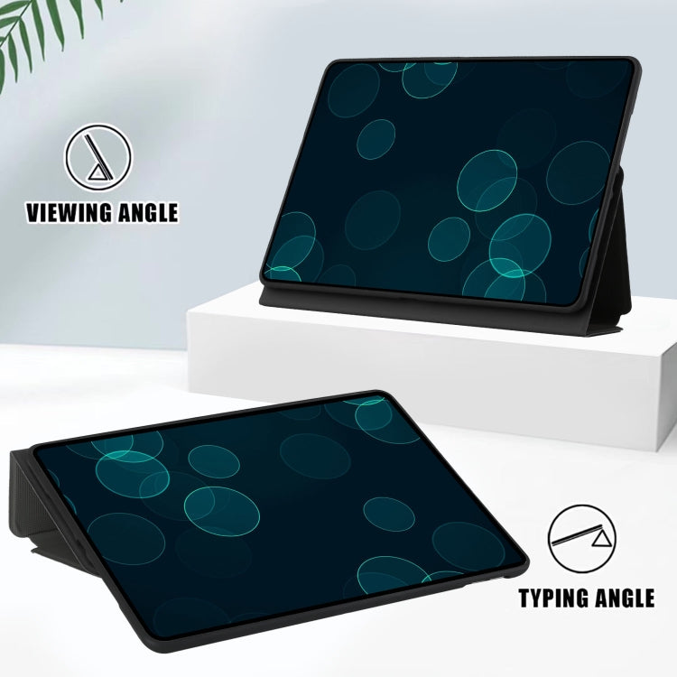 For Samsung Galaxy Tab S6 Lite 10.4 P610/P615 Dual-Folding Horizontal Flip Tablet Leather Case with Holder & Sleep / Wake-up Function