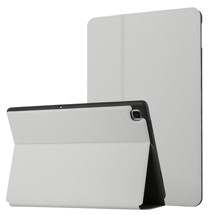 For Samsung Galaxy Tab S6 Lite 10.4 P610/P615 Dual-Folding Horizontal Flip Tablet Leather Case with Holder & Sleep / Wake-up Function