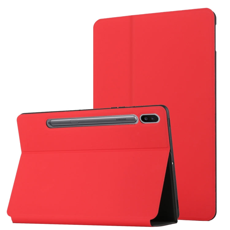 For Samsung Galaxy Tab S8 / Galaxy Tab S7 SM-T870/T875 Dual-Folding Horizontal Flip Tablet Leather Case with Holder & Sleep / Wake-up Function