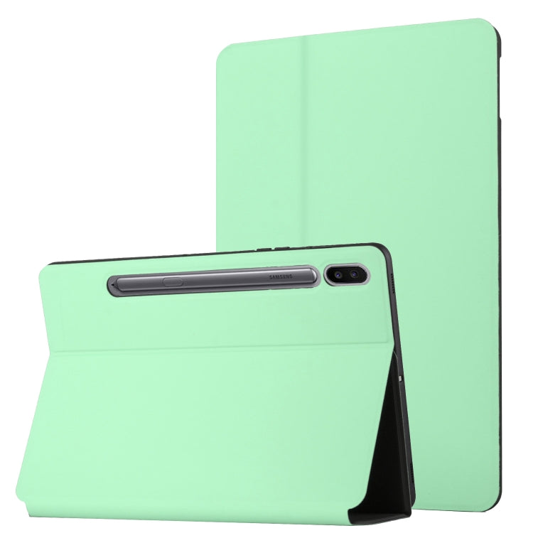 For Samsung Galaxy Tab S8 / Galaxy Tab S7 SM-T870/T875 Dual-Folding Horizontal Flip Tablet Leather Case with Holder & Sleep / Wake-up Function