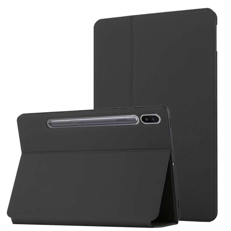 For Samsung Galaxy Tab S8 / Galaxy Tab S7 SM-T870/T875 Dual-Folding Horizontal Flip Tablet Leather Case with Holder & Sleep / Wake-up Function