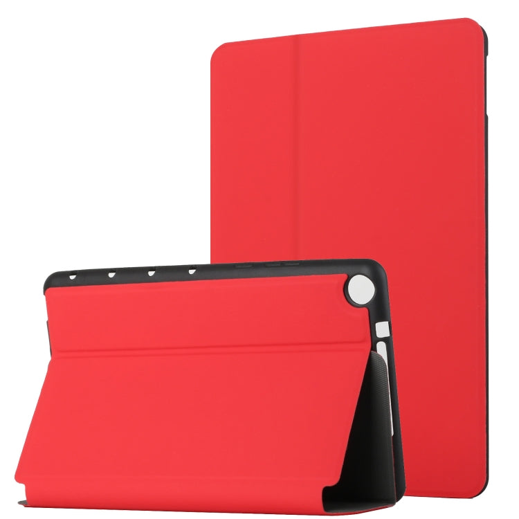 For Huawei MediaPad M5 Lite 8 Dual-Folding Horizontal Flip Tablet Leather Case with Holder