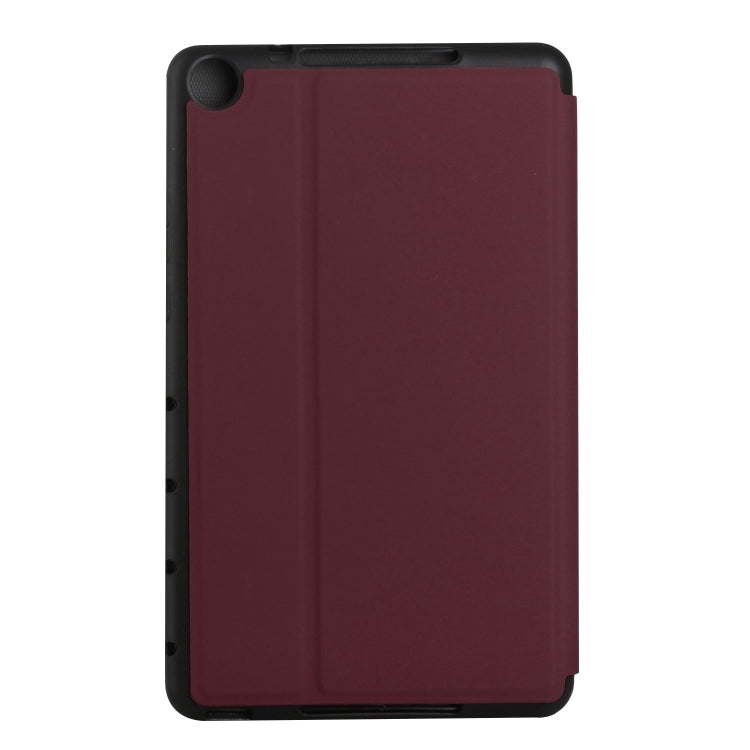 For Huawei MediaPad M5 Lite 8 Dual-Folding Horizontal Flip Tablet Leather Case with Holder