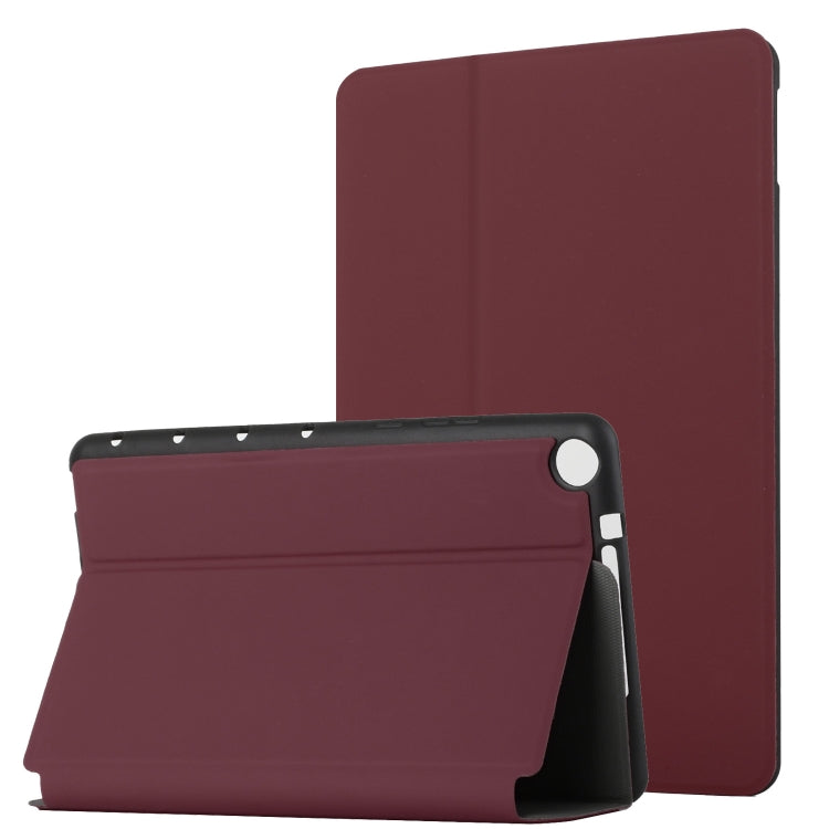 For Huawei MatePad T8 Dual-Folding Horizontal Flip Tablet Leather Case with Holder