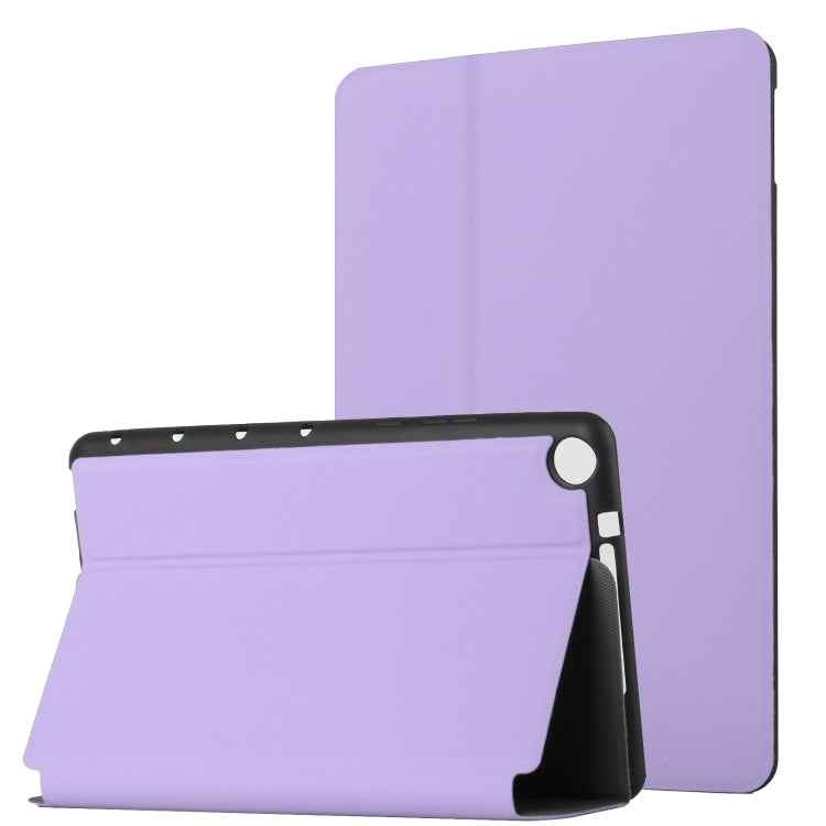 For Huawei MatePad T8 Dual-Folding Horizontal Flip Tablet Leather Case with Holder