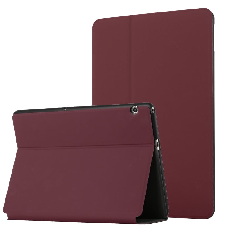 For Huawei MediaPad T3 10 Dual-Folding Horizontal Flip Tablet Leather Case with Holder