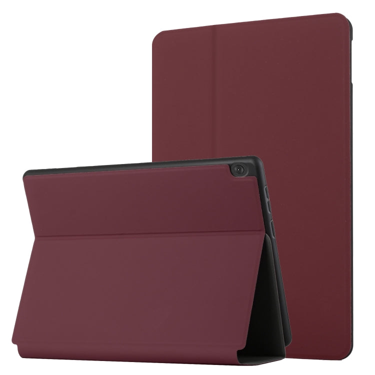 For Lenovo Tab M10 10.1 X605F/X505 Dual-Folding Horizontal Flip Tablet Leather Case with Holder