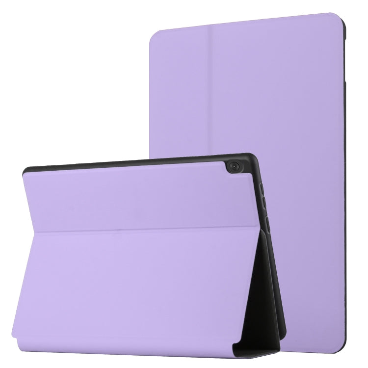 For Lenovo Tab M10 10.1 X605F/X505 Dual-Folding Horizontal Flip Tablet Leather Case with Holder