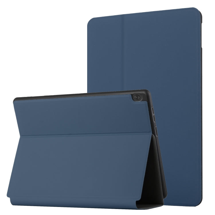 For Lenovo Tab M10 10.1 X605F/X505 Dual-Folding Horizontal Flip Tablet Leather Case with Holder