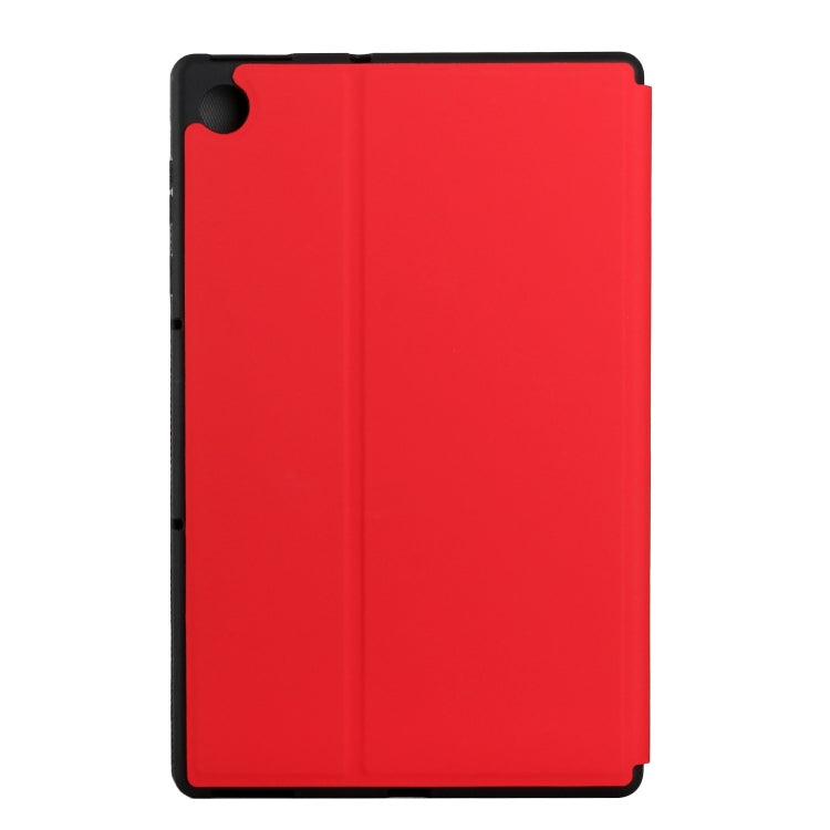 For Lenovo Tab M10 Plus TB-X606F/X606X Dual-Folding Horizontal Flip Tablet Leather Case with Holder