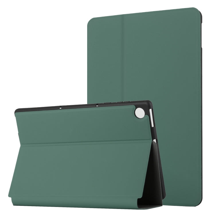 For Lenovo Tab M10 Plus TB-X606F/X606X Dual-Folding Horizontal Flip Tablet Leather Case with Holder