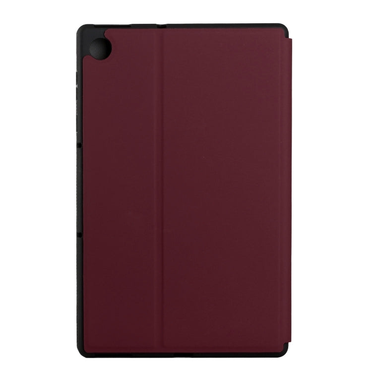 For Lenovo Tab M10 Plus TB-X606F/X606X Dual-Folding Horizontal Flip Tablet Leather Case with Holder