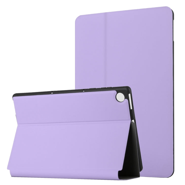 For Lenovo Tab M10 Plus TB-X606F/X606X Dual-Folding Horizontal Flip Tablet Leather Case with Holder