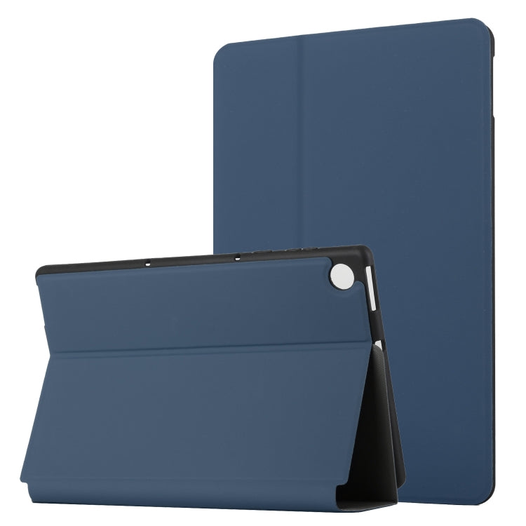 For Lenovo Tab M10 Plus TB-X606F/X606X Dual-Folding Horizontal Flip Tablet Leather Case with Holder