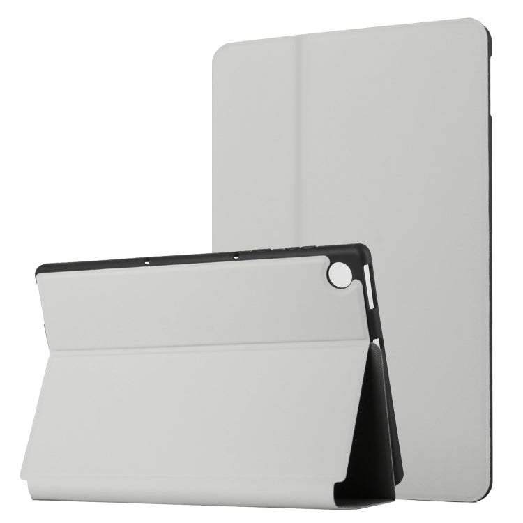 For Lenovo Tab M10 Plus TB-X606F/X606X Dual-Folding Horizontal Flip Tablet Leather Case with Holder