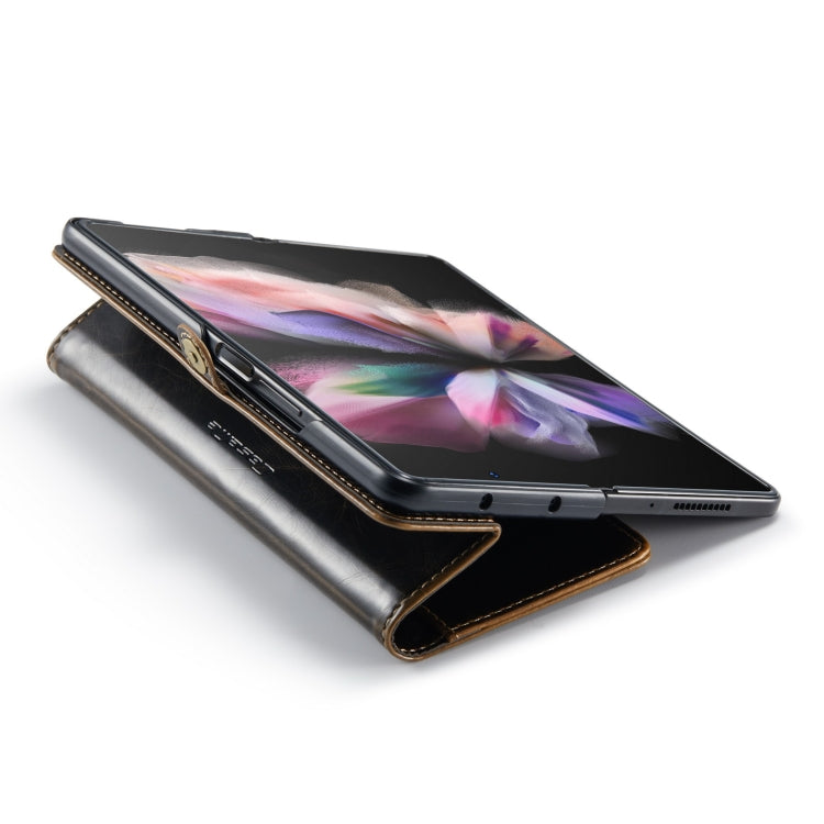 For Samsung Galaxy Z Fold3 5G CaseMe 003 Crazy Horse Texture Horizontal Flip Leather Phone Case