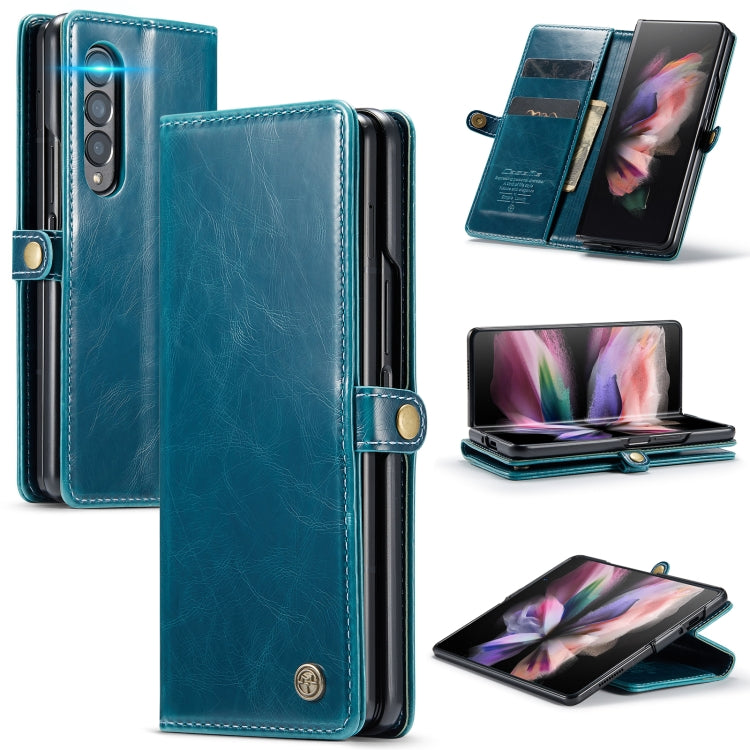 For Samsung Galaxy Z Fold3 5G CaseMe 003 Crazy Horse Texture Horizontal Flip Leather Phone Case