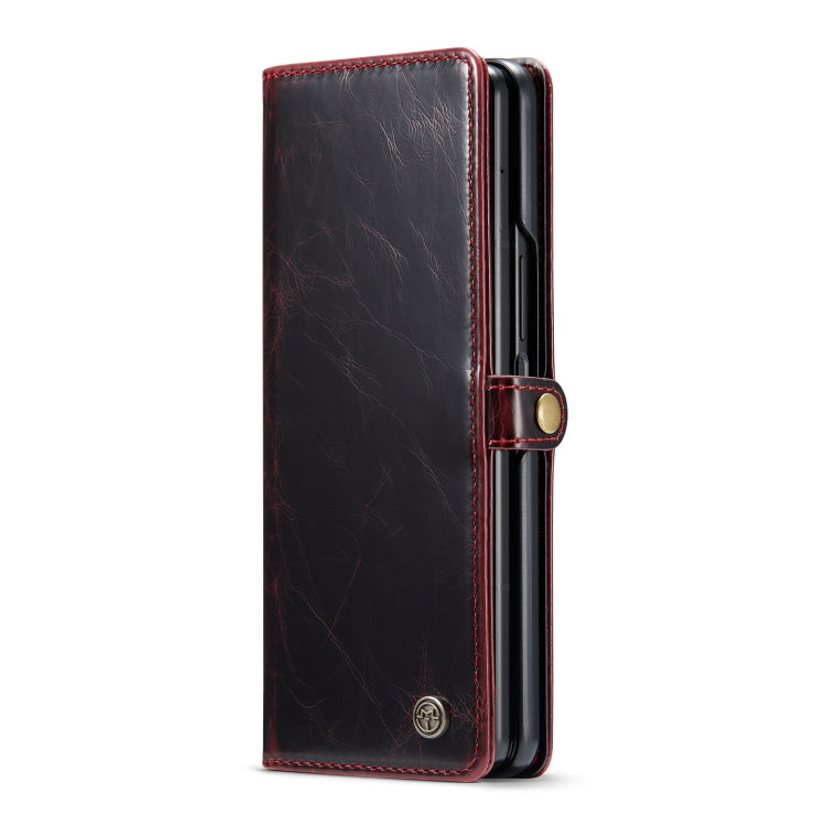 For Samsung Galaxy Z Fold3 5G CaseMe 003 Crazy Horse Texture Horizontal Flip Leather Phone Case