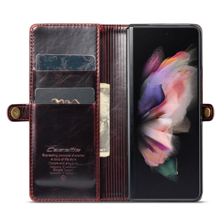 For Samsung Galaxy Z Fold3 5G CaseMe 003 Crazy Horse Texture Horizontal Flip Leather Phone Case