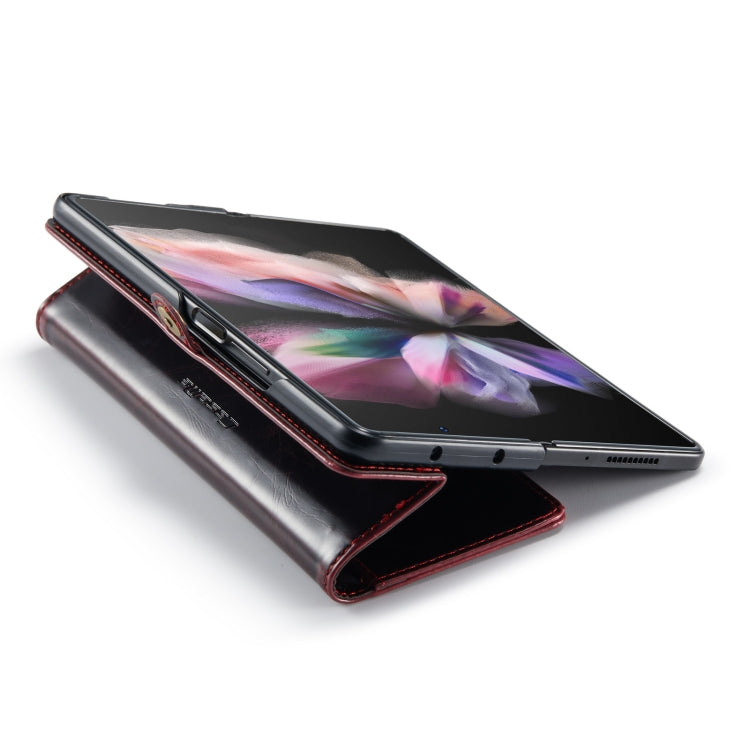 For Samsung Galaxy Z Fold3 5G CaseMe 003 Crazy Horse Texture Horizontal Flip Leather Phone Case