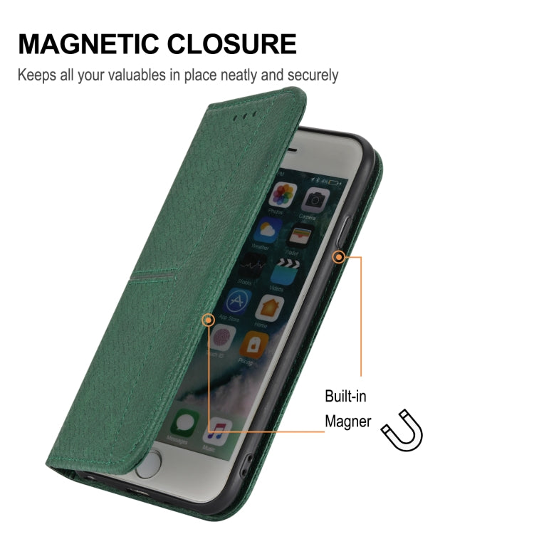 For Samaung Galaxy S22+ 5G Woven Texture Stitching Magnetic Horizontal Flip PU Leather Phone Case