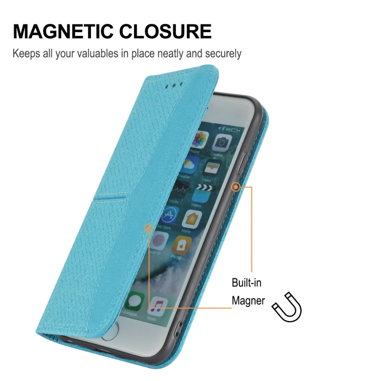 For Samaung Galaxy S22+ 5G Woven Texture Stitching Magnetic Horizontal Flip PU Leather Phone Case