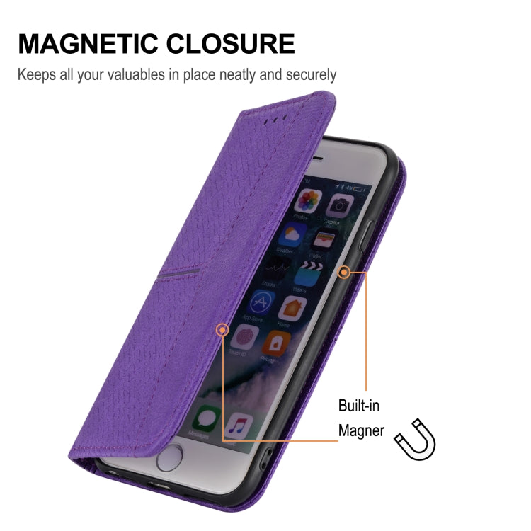 For Samaung Galaxy S22+ 5G Woven Texture Stitching Magnetic Horizontal Flip PU Leather Phone Case
