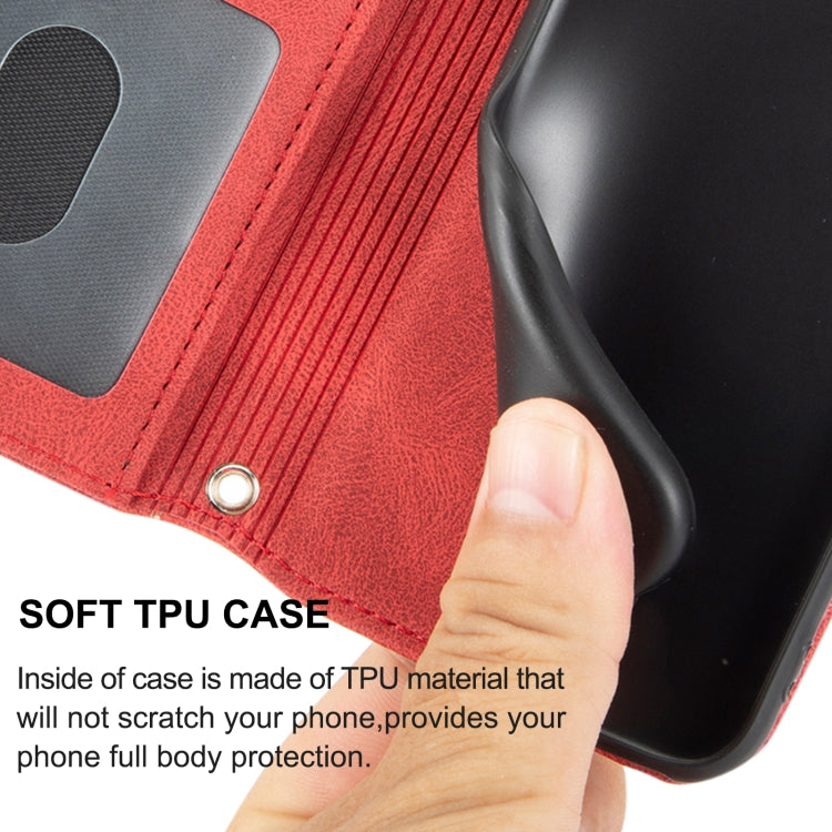 For Samaung Galaxy S22 5G Embossed Striped Magnetic Buckle PU + TPU Horizontal Flip Phone Leather Case