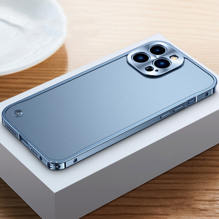 For iPhone 13 Pro Metal Frame Frosted PC Shockproof Phone Case