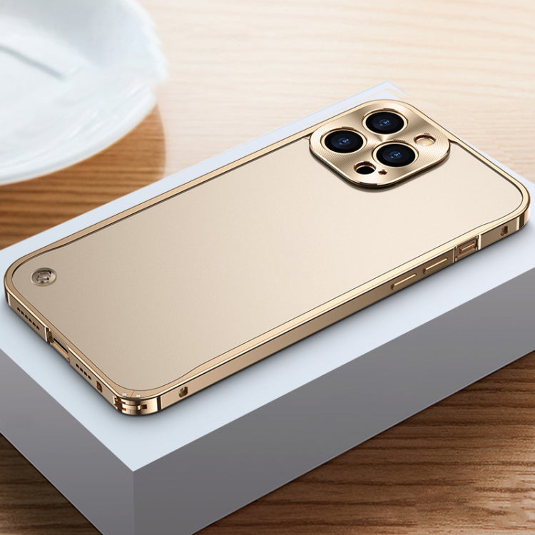 For iPhone 12 Pro Max Metal Frame Frosted PC Shockproof Phone Case