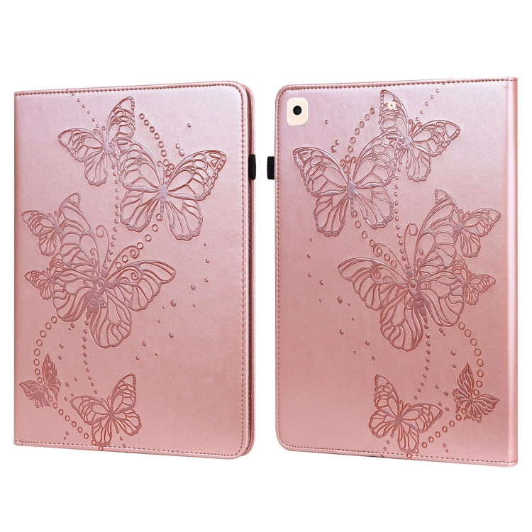 Embossed Butterfly Pattern Horizontal Flip Leather Tablet Case For iPad 10.2 (2021/2020/2019) / Air 10.5 2019