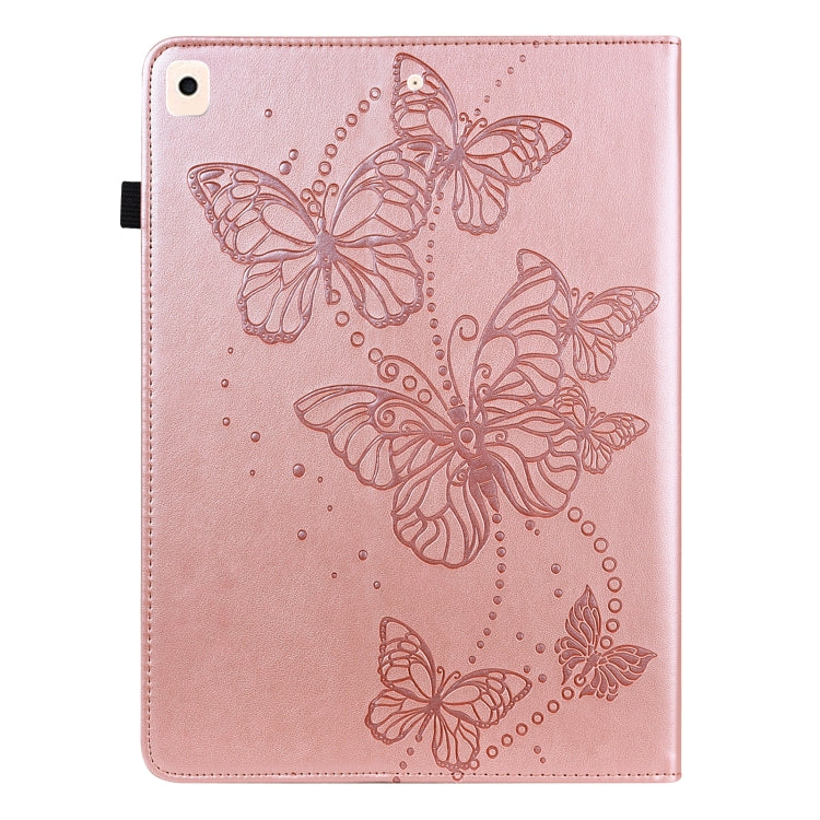 Embossed Butterfly Pattern Horizontal Flip Leather Tablet Case For iPad 10.2 (2021/2020/2019) / Air 10.5 2019