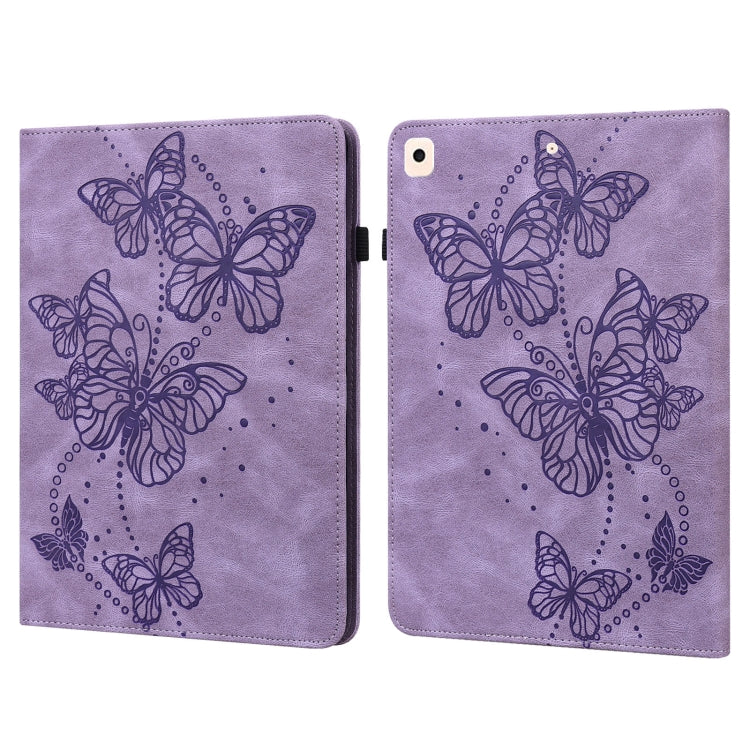 Embossed Butterfly Pattern Horizontal Flip Leather Tablet Case For iPad 10.2 (2021/2020/2019) / Air 10.5 2019