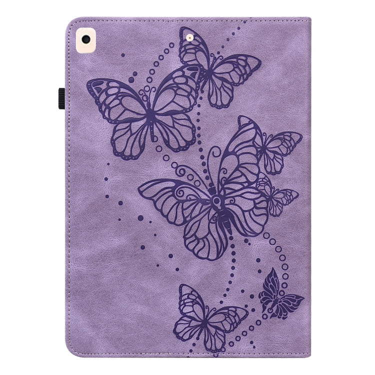 Embossed Butterfly Pattern Horizontal Flip Leather Tablet Case For iPad 10.2 (2021/2020/2019) / Air 10.5 2019