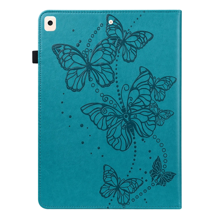 Embossed Butterfly Pattern Horizontal Flip Leather Tablet Case For iPad 10.2 (2021/2020/2019) / Air 10.5 2019