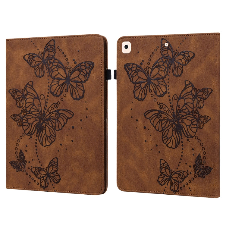Embossed Butterfly Pattern Horizontal Flip Leather Tablet Case For iPad 10.2 (2021/2020/2019) / Air 10.5 2019