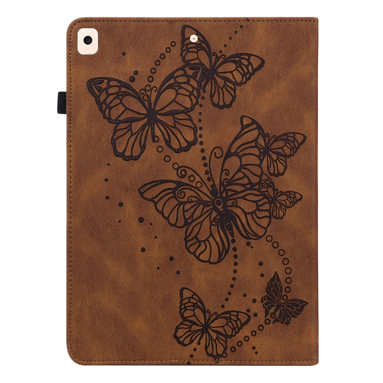 Embossed Butterfly Pattern Horizontal Flip Leather Tablet Case For iPad 10.2 (2021/2020/2019) / Air 10.5 2019