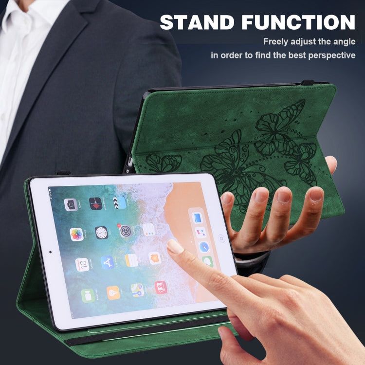 Embossed Butterfly Pattern Horizontal Flip Leather Tablet Case For iPad 9.7 (2018/2017) / Air 2 / Air