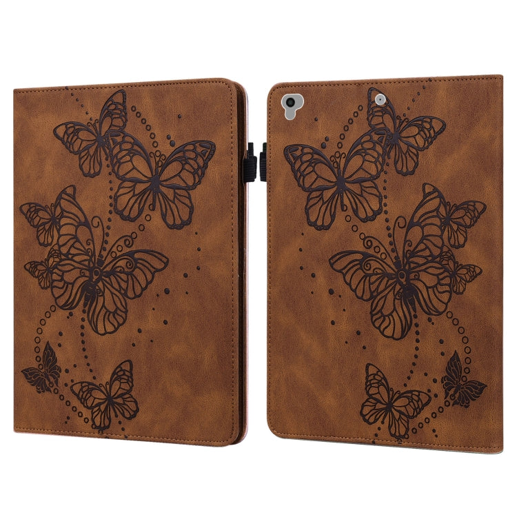 Embossed Butterfly Pattern Horizontal Flip Leather Tablet Case For iPad 9.7 (2018/2017) / Air 2 / Air
