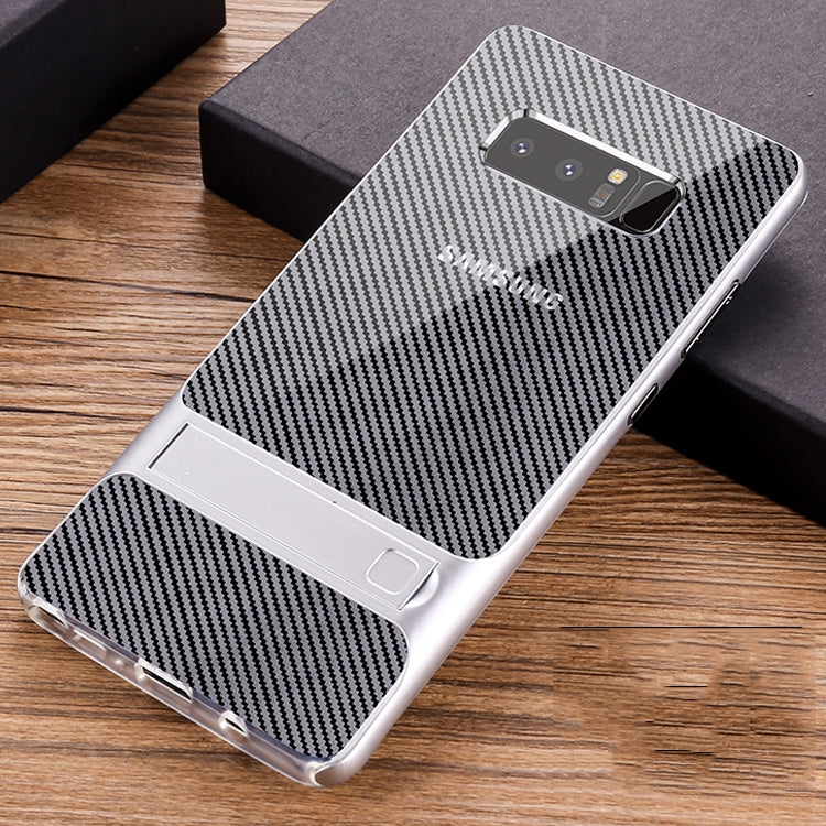 For Galaxy Note8 Carbon Fibre Texture TPU + PC Case with Holder