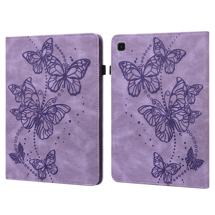 For Samsung Galaxy Tab A7 Lite T220/T225 Embossed Butterfly Pattern Horizontal Flip Leather Tablet Case