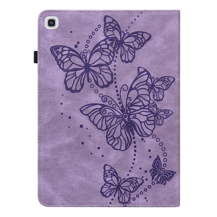 For Samsung Galaxy Tab A7 10.4 (2020) T500/T505 Embossed Butterfly Pattern Horizontal Flip Leather Tablet Case
