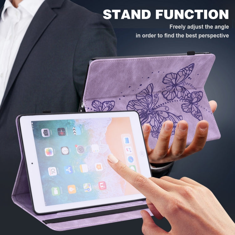 For Samsung Galaxy Tab A7 10.4 (2020) T500/T505 Embossed Butterfly Pattern Horizontal Flip Leather Tablet Case