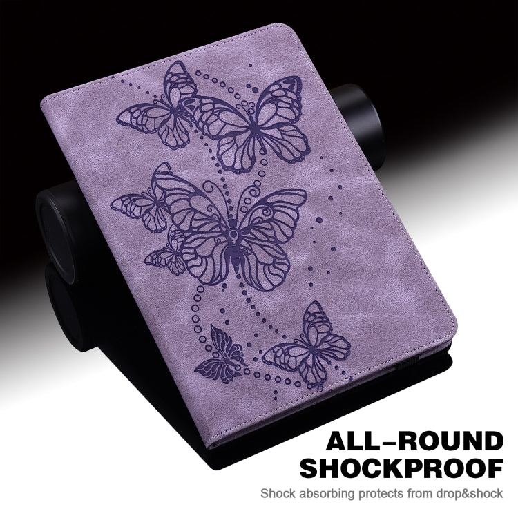 For Samsung Galaxy Tab A7 10.4 (2020) T500/T505 Embossed Butterfly Pattern Horizontal Flip Leather Tablet Case
