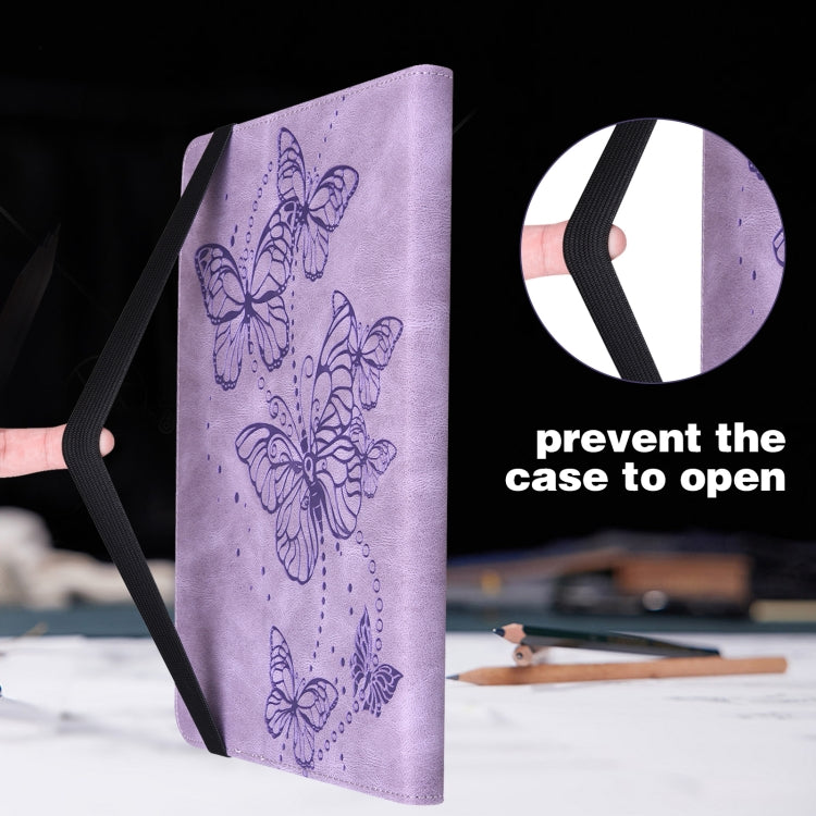 For Samsung Galaxy Tab A7 10.4 (2020) T500/T505 Embossed Butterfly Pattern Horizontal Flip Leather Tablet Case
