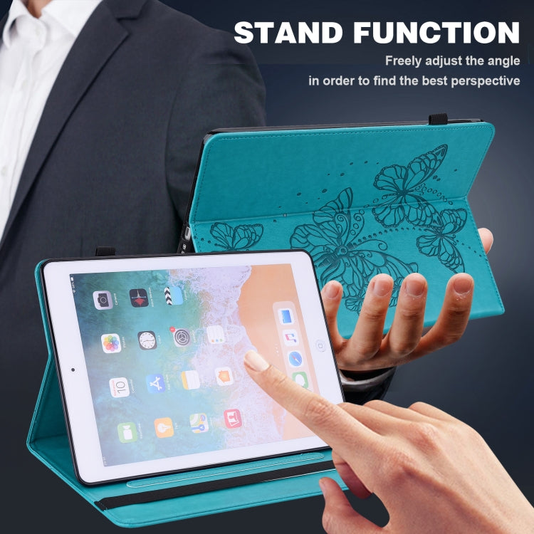 For Samsung Galaxy Tab A7 10.4 (2020) T500/T505 Embossed Butterfly Pattern Horizontal Flip Leather Tablet Case