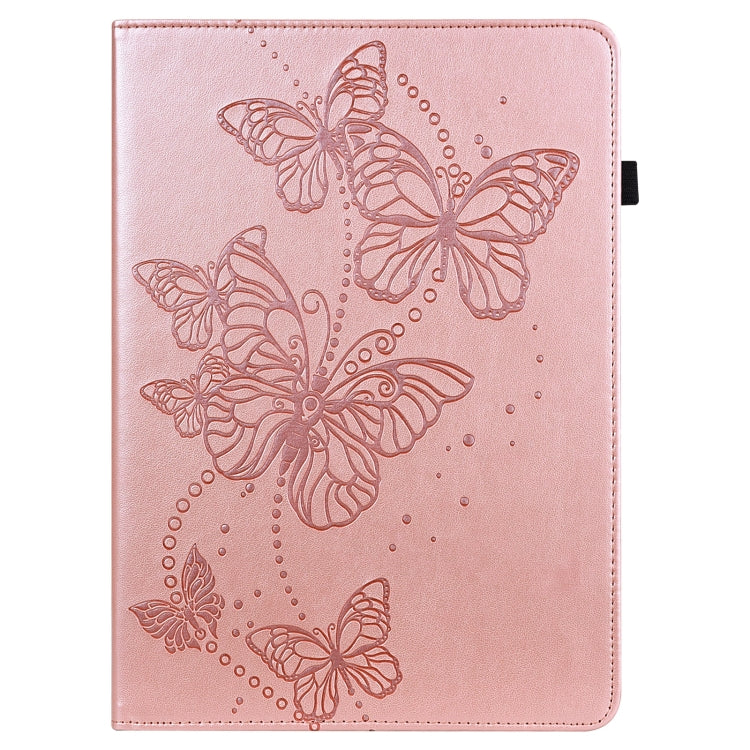 For Samsung Galaxy Tab S8 / Galaxy Tab S7 T870/T875/T876B Embossed Butterfly Pattern Horizontal Flip Leather Tablet Case