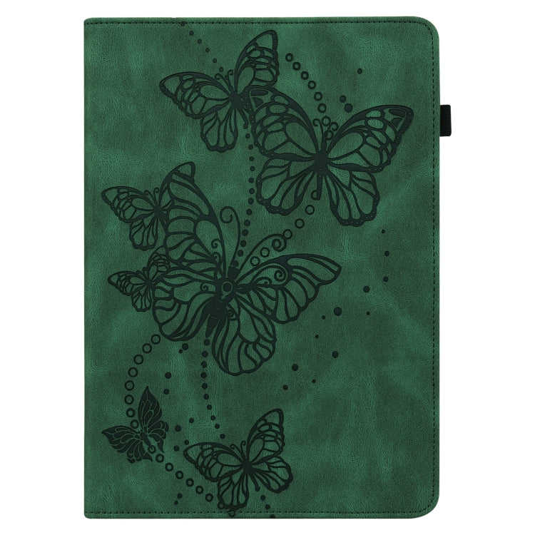 For Samsung Galaxy Tab S8 / Galaxy Tab S7 T870/T875/T876B Embossed Butterfly Pattern Horizontal Flip Leather Tablet Case