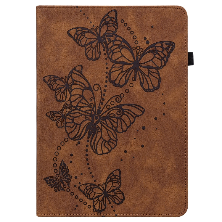 For Samsung Galaxy Tab S8 / Galaxy Tab S7 T870/T875/T876B Embossed Butterfly Pattern Horizontal Flip Leather Tablet Case