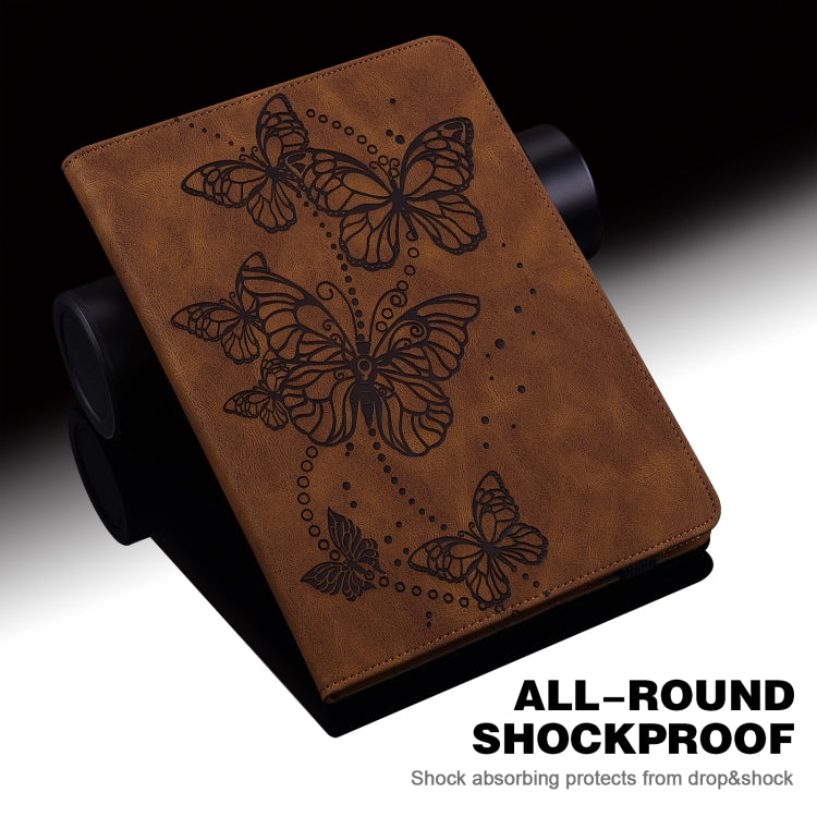 For Samsung Galaxy Tab S8 / Galaxy Tab S7 T870/T875/T876B Embossed Butterfly Pattern Horizontal Flip Leather Tablet Case